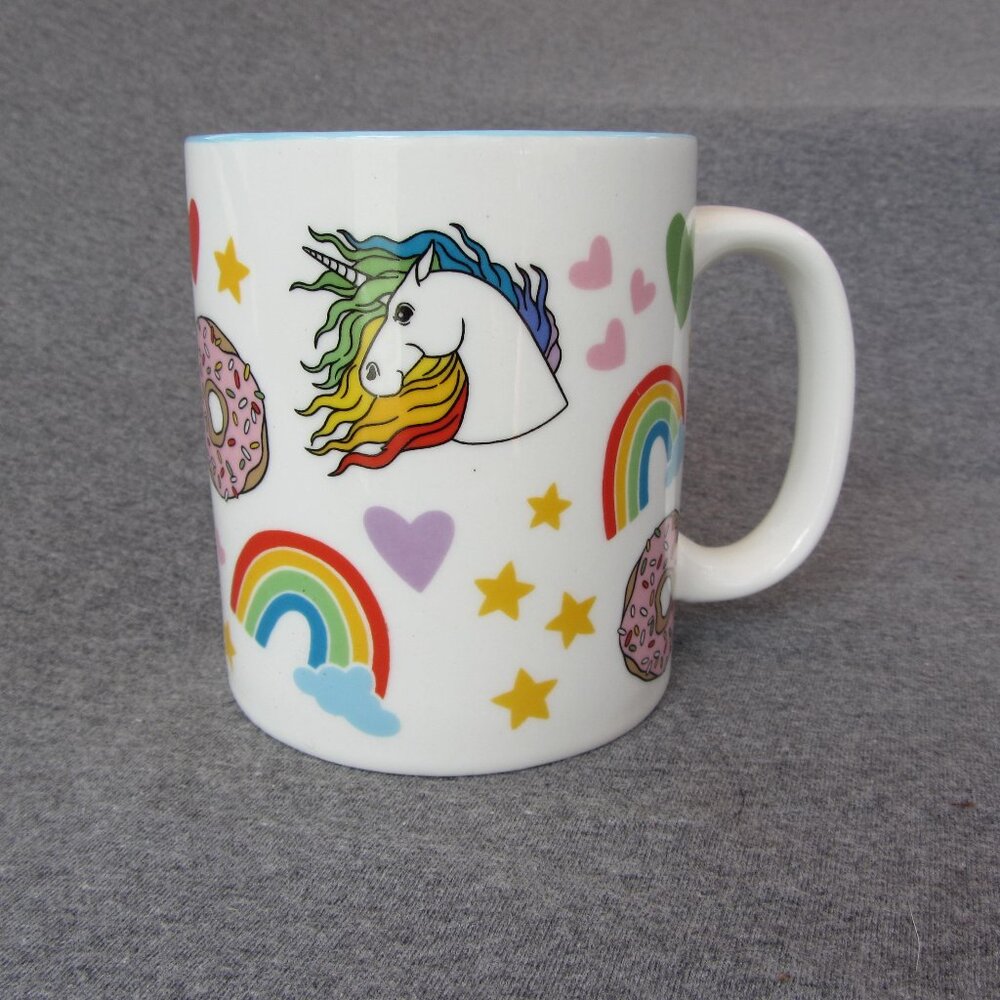 *BOGO mugs* 14 oz mug unicorns donuts rainbows the found (w3032)